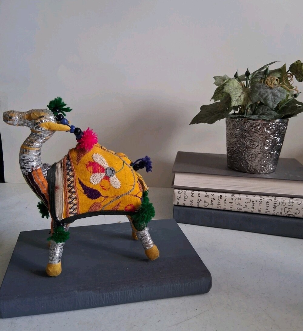 VTG 1980s Rajasthani Handcrafted Fabric Horse Figure - Folk Art, India